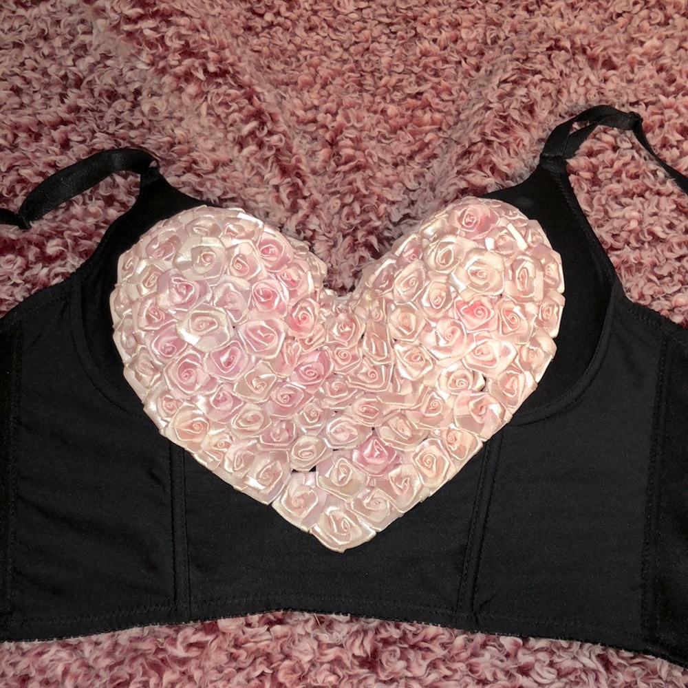 Heart shape lingerie top